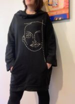 2037 – Hoodiekleid mit Drop-Shoulder Ärmel – Bild 4