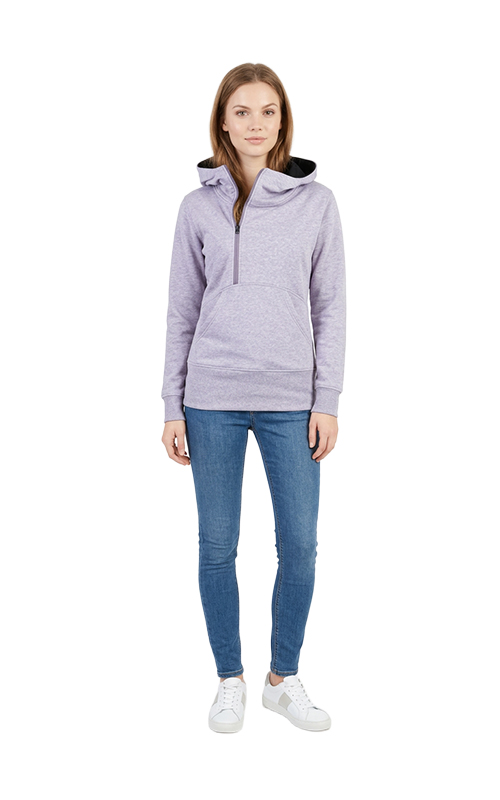 Hoodie mit Kapuze und Reißverschluss