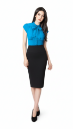 Bluse mit Schleifenkragen