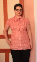 4748 - Bluse mit Schleifenkragen – Bild 6