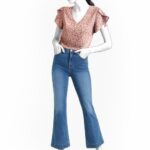 Bluse mit petal Ärmel