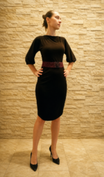 4079 - Kleid mit ausgefallenem Ballonärmel – Bild 8