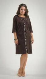 4430 - Kleid mit dekorativer Falte – Bild 4