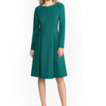 Kleid mit Relief-Falten