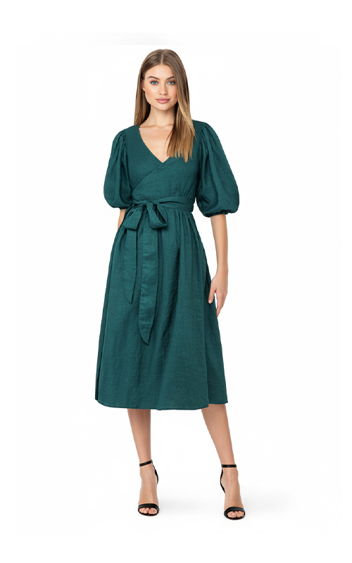 Kleid mit voluminösen Ärmel