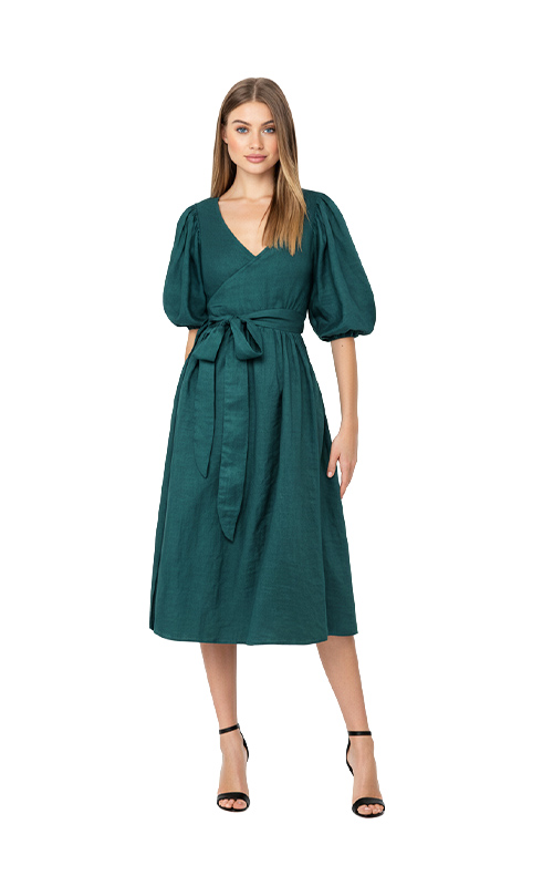 Kleid mit voluminösen Ärmel