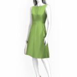 Kleid mit diagonalem Relief