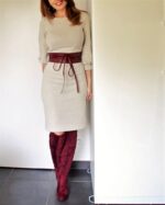 4413 - Kleid mit Gürtel – Bild 4