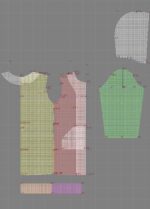 2175 - Langer Hoodie mit aufgesetzter Tasche – Bild 3