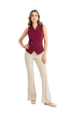 2592 – Жилет со сборкой под грудью