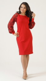 4085 - Kleid mit Chiffon-Ärmeln – Bild 5