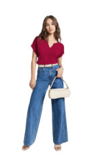 2547 – Блузка с цельнокроенной манжетой