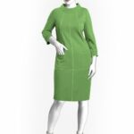 Kleid mit dekorativen Nähten