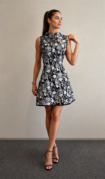 4460 - Kleid mit Stehkragen – Bild 4