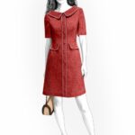 Schnittmuster Kleid mit Bubikragen