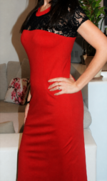 4402 - Kleid mit transparentem Einsatz – Bild 8