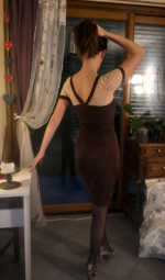 4402 - Kleid mit transparentem Einsatz – Bild 6
