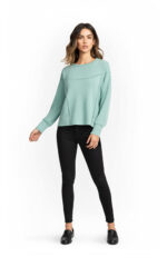 Longsleeve mit schrägem Saum