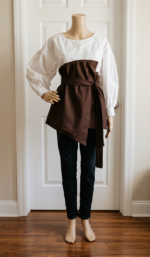 2382 – Zweifarbige Bluse – Bild 6