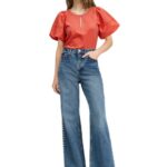 Bluse mit voluminösem Ärmel