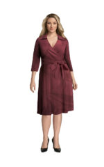 Wickelkleid mit Kragen