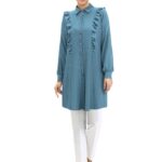 Hemdblusenkleid mit Rüschen Schnittmuster