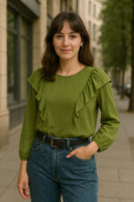 Bluse mit Rüschen