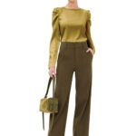 Bluse mit Falten am Ärmelkopf