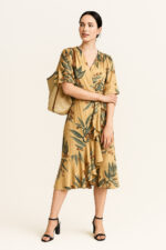 Wickelkleid mit Volants Schnittmuster