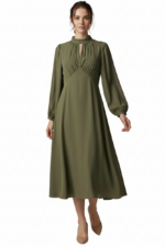 2625 - Kleid mit Falten am Oberteil – Bild 4