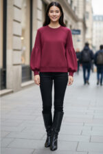 Pullover mit voluminösen Ärmeln