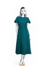 2650 - Kleid mit Volantärmeln