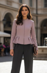 Jacke mit gerafftem Schößchen