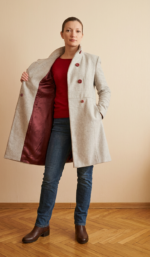 4192 - Doppelreihiger Mantel – Bild 4