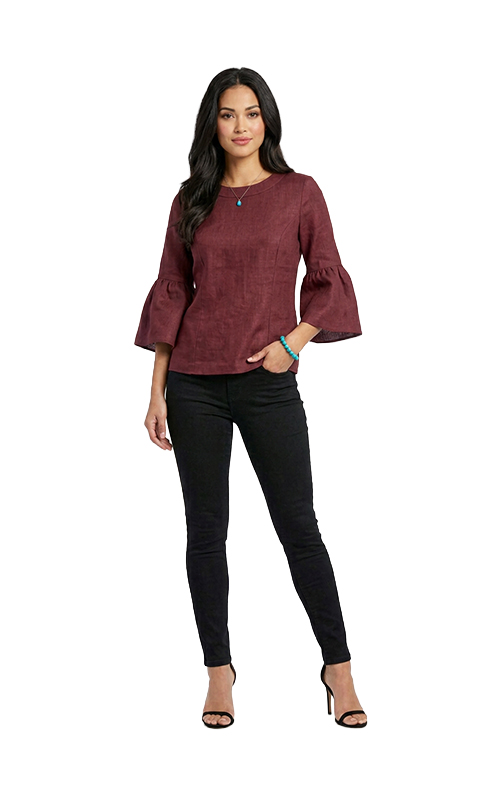 Bluse mit dekorativen Manschetten