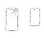 Top mit Schulterraffung