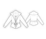 2395 - Jacke mit dekorativer Vorderpasse