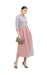 2580 - Kleid mit asymmetrischer Teilungsnaht