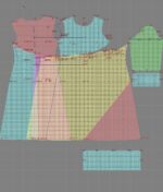 2580 - Kleid mit asymmetrischer Teilungsnaht – Bild 3