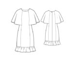 2860 - Kleid mit Flügelärmeln