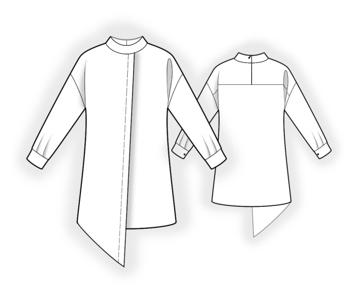 2862 – Asymmetrisches Tunikakleid