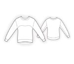 2866 - Bluson mit geformter Passe – Bild 2