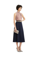 2868 - Ärmellose Bluse mit Stehkragen