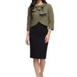 Halbmantel mit Schleife