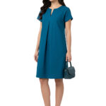 A-Linien-Kleid mit Falte