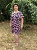 4827 - A-Linien-Kleid mit Falte – Bild 4