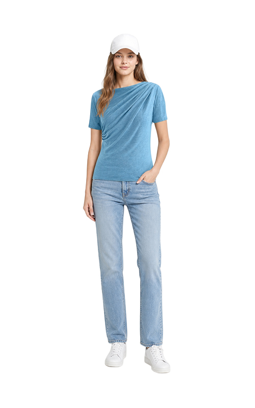 T-Shirt mit Drapierung