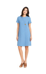 2561 - A-Linien-Kleid mit Übertritt