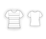 2822 -  T-Shirt mit horizontalen Falten – Bild 2