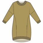 Hoodiekleid mit Drop-Shoulder Ärmel